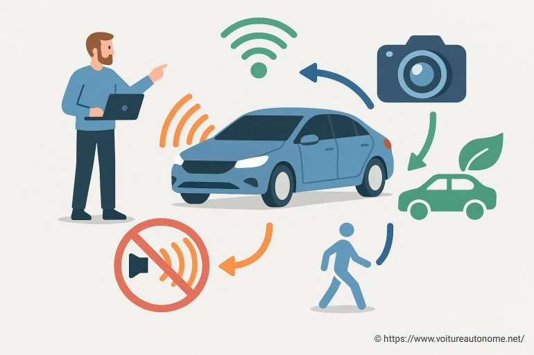 Illustration voiture autonome et technologies associées
