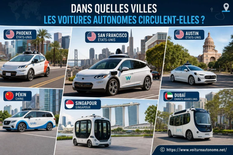 Dans quelles villes les voitures autonomes circulent-elles ?