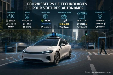 Fournisseurs de technologies pour voitures autonomes : les acteurs clés
