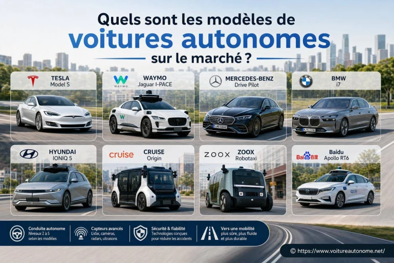Quels sont les modèles de voitures autonomes sur le marché ?