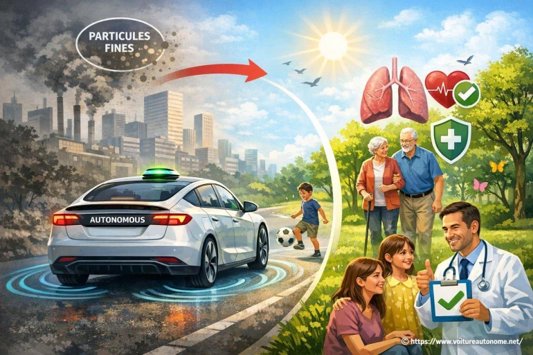 Voiture autonome sans particules fines : quels bénéfices pour la santé