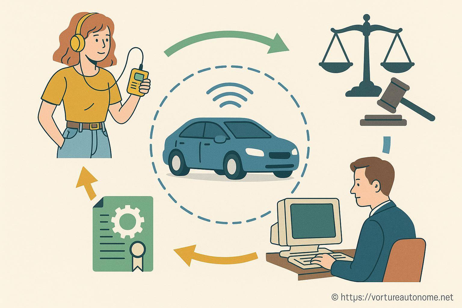 Illustration voiture autonome et réglementation