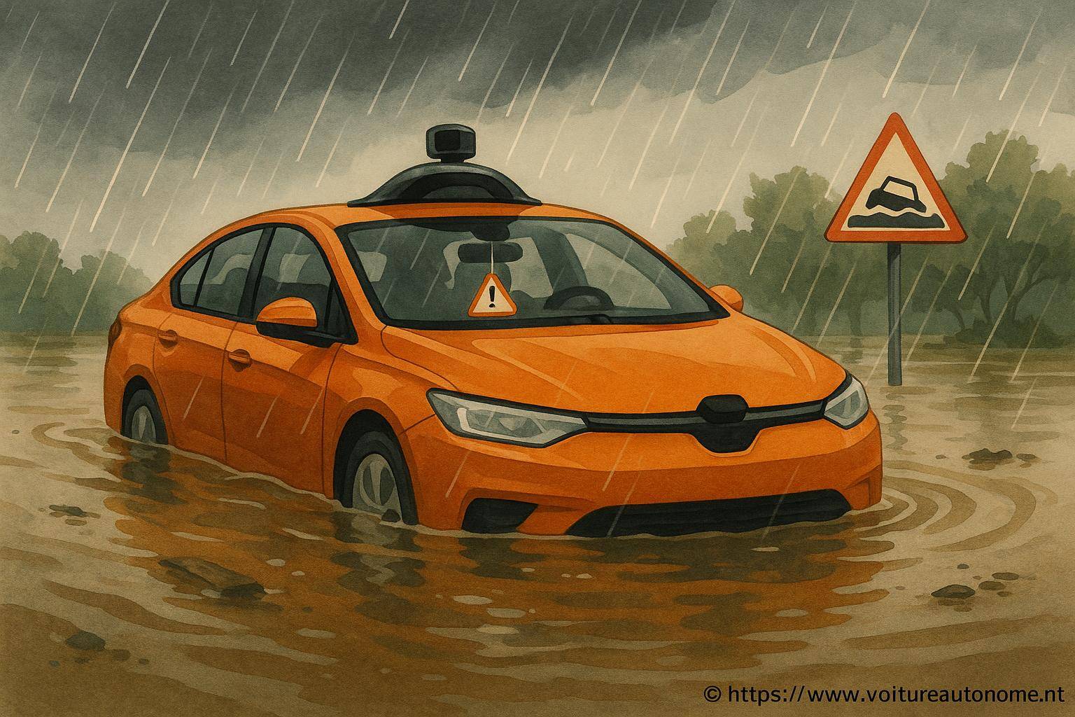 Conséquences des voitures autonomes en zones inondables : quels impacts et risques