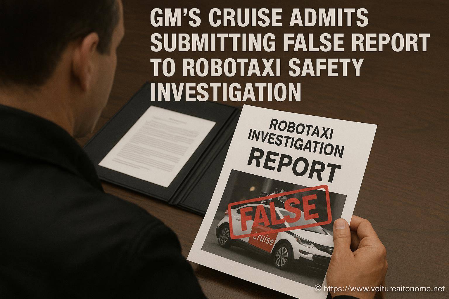 Cruise de General Motors admet avoir soumis un faux rapport à l'enquête sur la sécurité des robotaxis