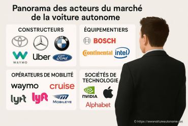 Panorama des acteurs du marché de la voiture autonome : qui sont-ils et que proposent-ils