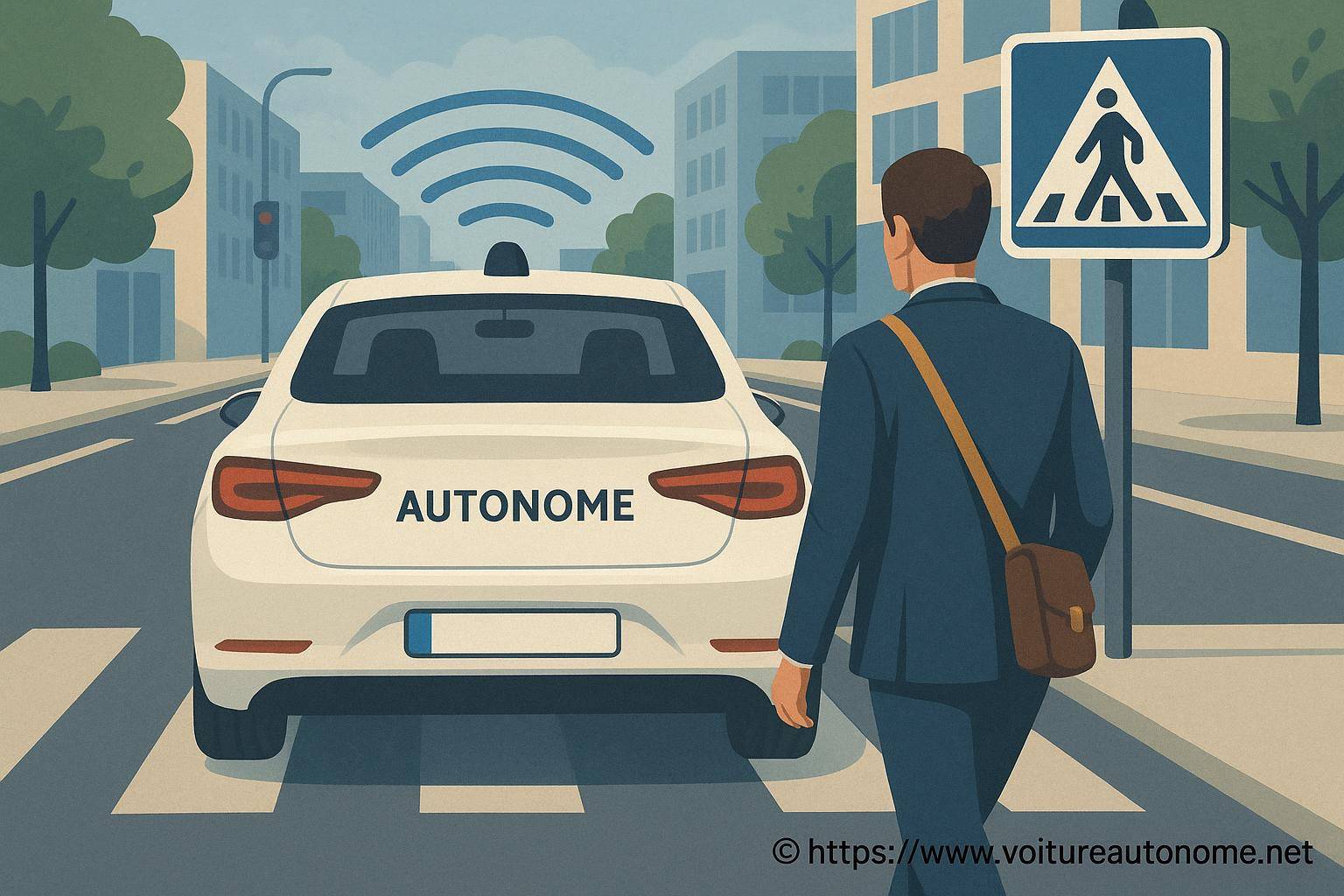 Voiture autonome sans voie piétonne : quels enjeux pour la sécurité et la réglementation ?