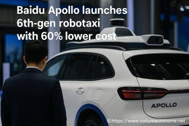 Baidu lance la 6e génération de robotaxi avec un coût réduit de 60%