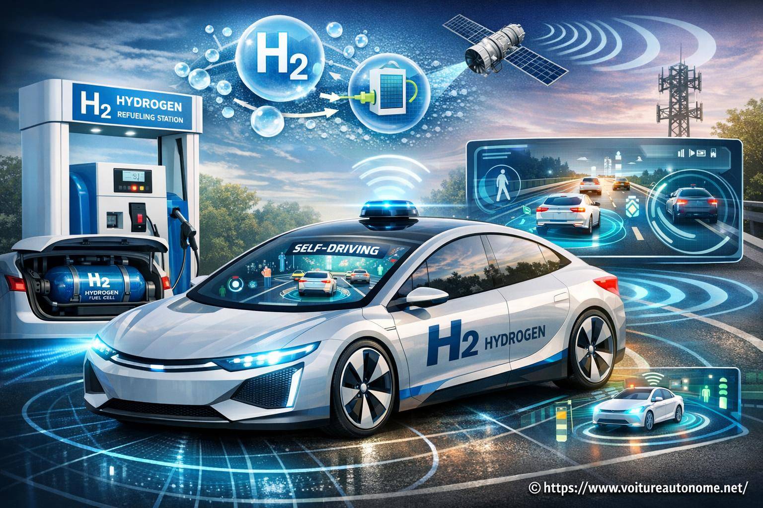 Voiture autonome à hydrogène : comment ça fonctionne et quels sont les enjeux