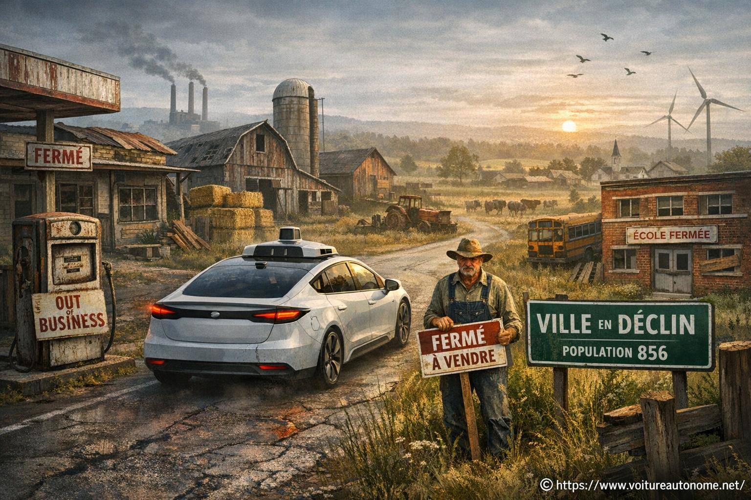 Conséquences des voitures autonomes en zones rurales en contraction : quels impacts pour les territoires ?